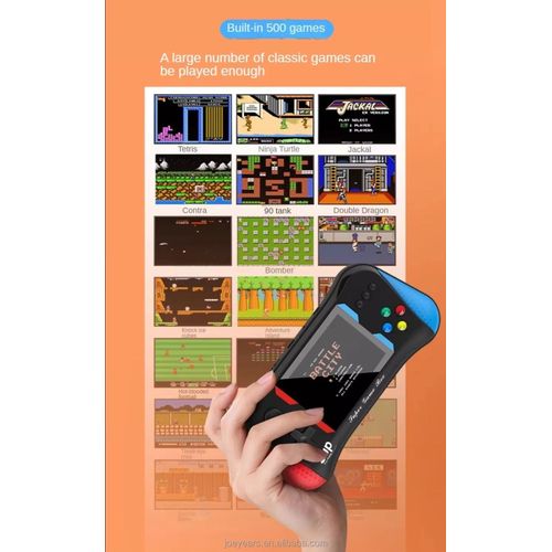 X7M Handheld Game Player 500 in 1 Game Console Built-in 500 Retro Games 3.5 inch HD Screen 1200mAh Rechargeable Gamepad
