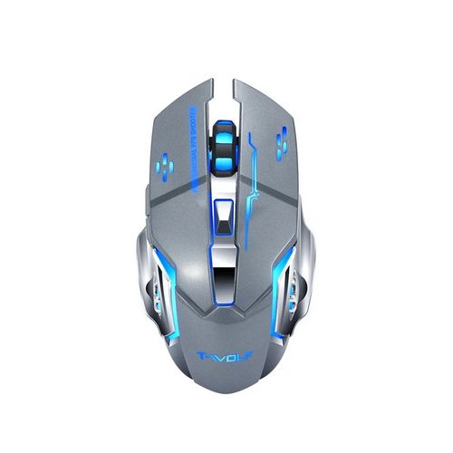 T-WOLF Q13 Rechargeable Wireless Mouse Silent Ergonomic Wireless Rechargeable RGB Gaming Mouse - TWolf Q13 Star Black Mouse With RGB Lighting - Offers Adjustable DPI For Precision Gaming