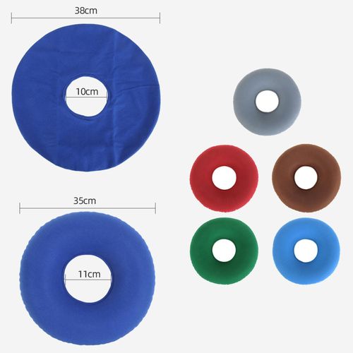 Inflatable Donut Cushion with Air Pump Ring Cushion for Tailbone Red