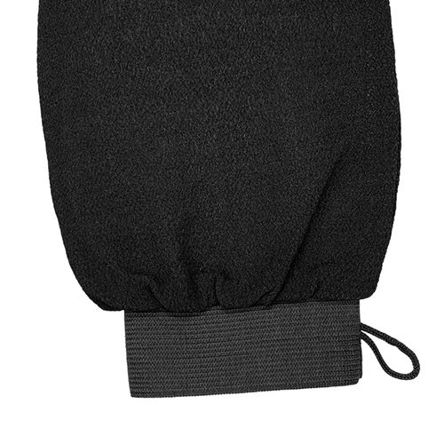 Bath Glove, Gentle, Double Sided, Skin Cleanser , Lanyard Design Black