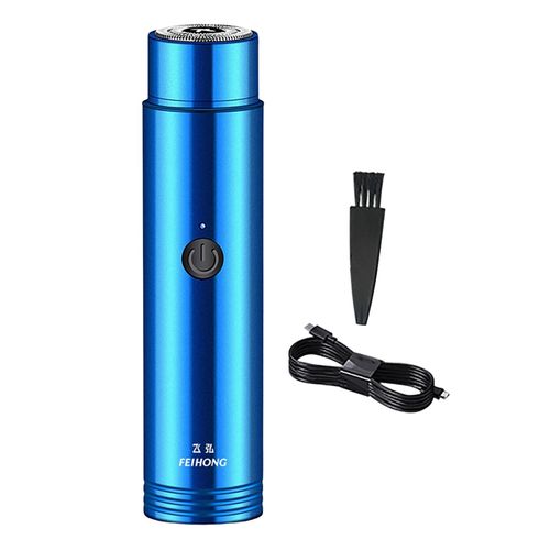 Mini Electric Shaver Portable Easy to Clean for Men Waterproof Blue