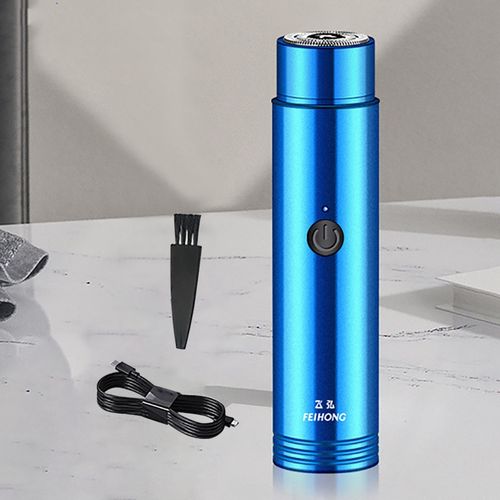 Mini Electric Shaver Portable Easy to Clean for Men Waterproof Blue