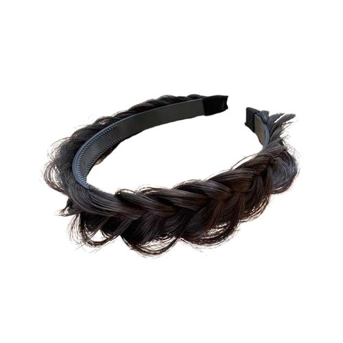 Hair Braided Headband Hair Styling Headdress Black Brown