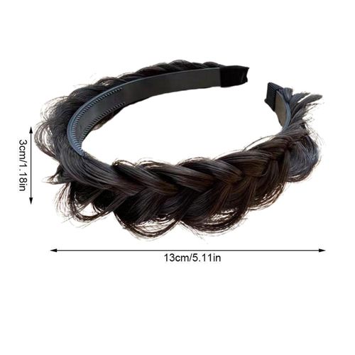 Hair Braided Headband Hair Styling Headdress Black Brown