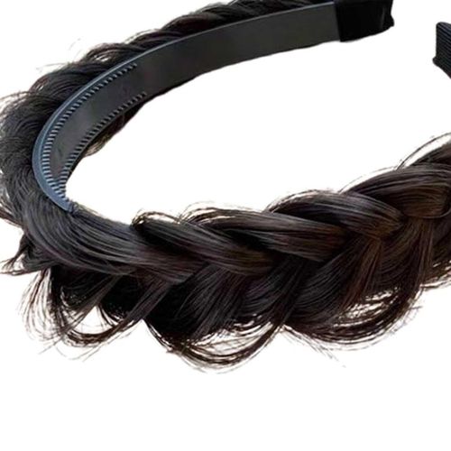 Hair Braided Headband Hair Styling Headdress Black Brown