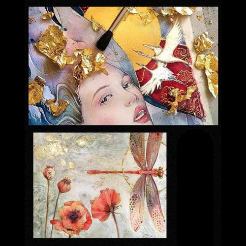 Gold Leaf Gilding Resin Flakes Imitation Gold Metallic Foil 10g Silver