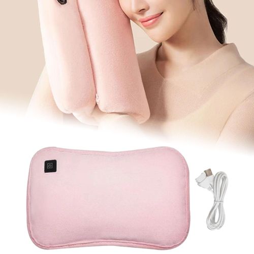 Plush Hot Water Bag Hand Warmer Rechargeable Electric Pink