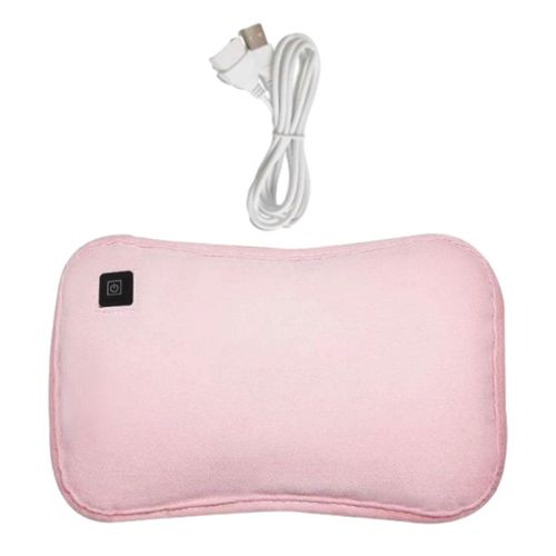 Plush Hot Water Bag Hand Warmer Rechargeable Electric Pink