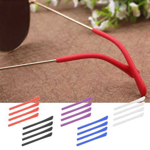 6 Eyeglasses Glasses Earsocks Ear Tips Elastic Red