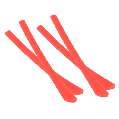 6 Eyeglasses Temple Tips Sleeve Soft Silicone Red