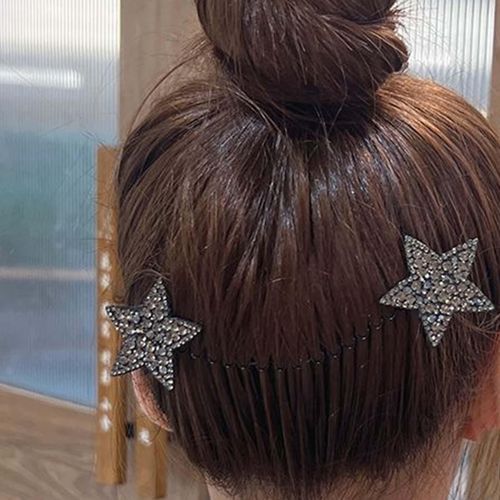 Hair Finishing Fixer Hair Comb Clip Barrettes Bride Black