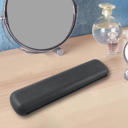 Sleek Cosmetic Face Brushes Holder Women Organizer Black