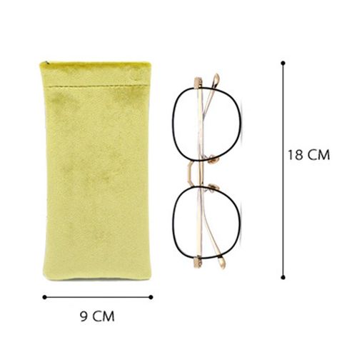 Soft Sunglasses Pouch Eyeglass Holder Storage Bag Yellow
