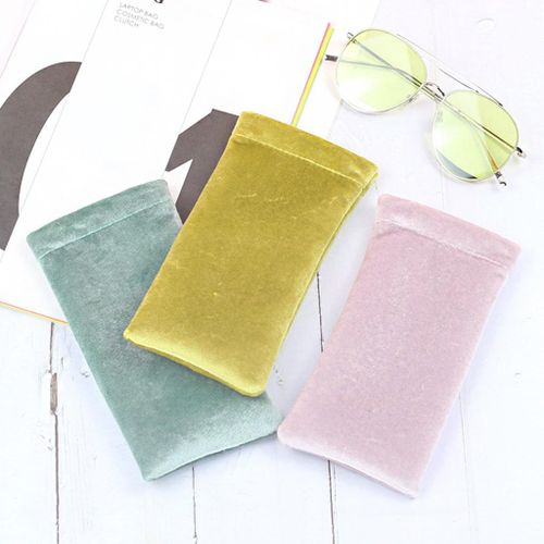 Soft Sunglasses Pouch Eyeglass Holder Storage Bag Yellow