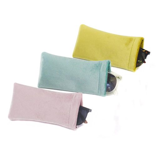 Soft Sunglasses Pouch Eyeglass Holder Storage Bag Yellow