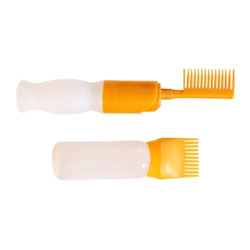2 Pieces  Comb Applicator Bottle 120ml Hair Oil Yellow
