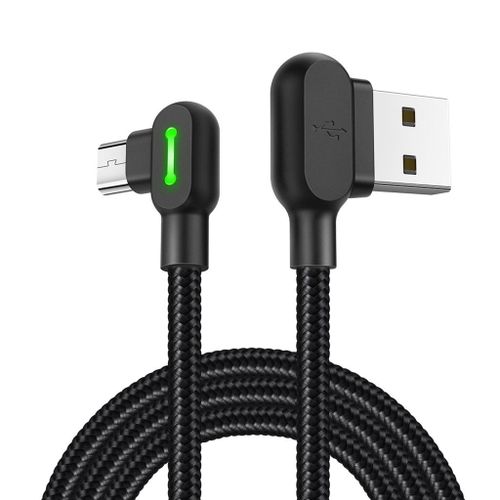 Braided Nylon Fast USB L Type Data Sync Charger Charging Cable Right