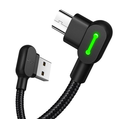 Braided Nylon Fast USB L Type Data Sync Charger Charging Cable Right