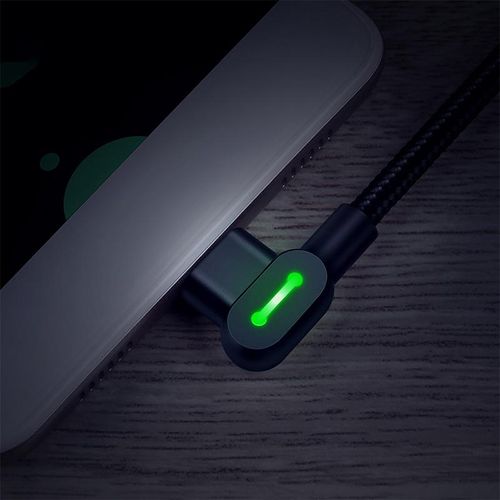 Braided Nylon Fast USB L Type Data Sync Charger Charging Cable Right