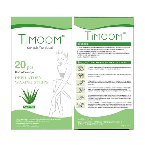 20pcs Dual-sided Depilatory Waxing Strips Cold  Aloe