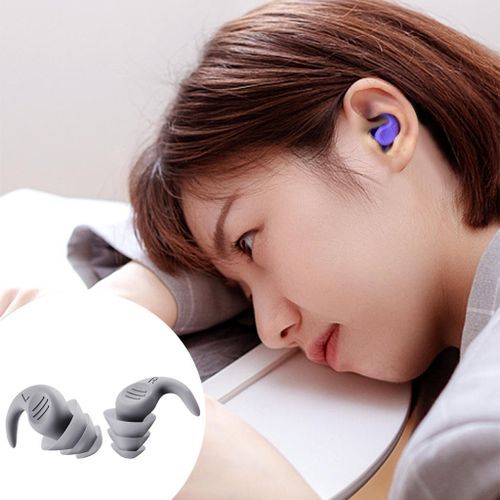 Ear Plugs for Sound Blocking Sleeping Noise Reduction Soft Grey