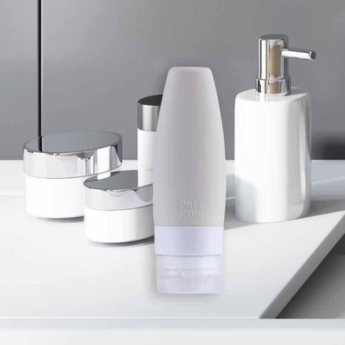 Silicone Travel Bottles Portable Silicone Gray White 60ml