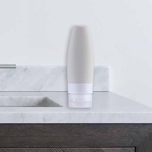 Silicone Travel Bottles Portable Silicone Gray White 60ml