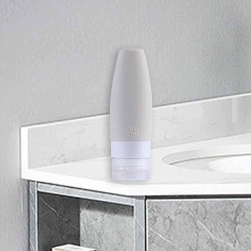 Silicone Travel Bottles Portable Silicone Gray White 60ml
