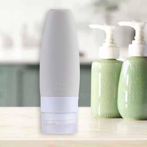 Silicone Travel Bottles Portable Silicone Gray White 60ml