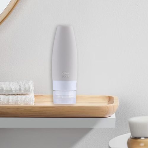 Silicone Travel Bottles Portable Silicone Gray White 60ml