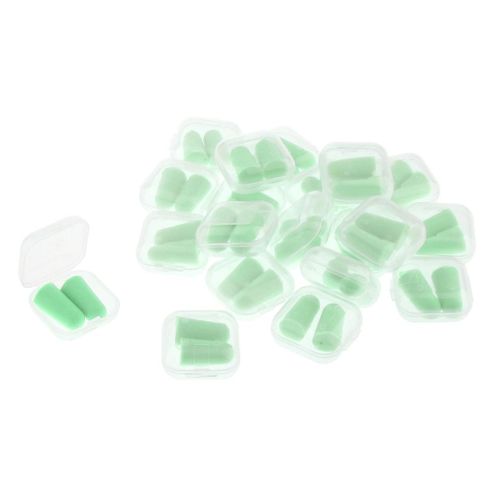 20 Pair Soft Foam Ear Plugs Hearing Protector Noise Earplugs Green