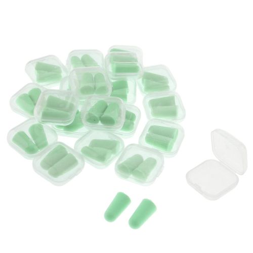 20 Pair Soft Foam Ear Plugs Hearing Protector Noise Earplugs Green