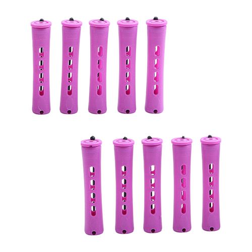 10Pcs Cold Wave Rods Perming Rods Salon Barber Home Plum