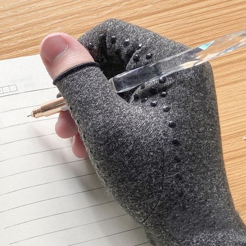Fingerless Compression Gloves Adults Gray .5cmx18.5cm