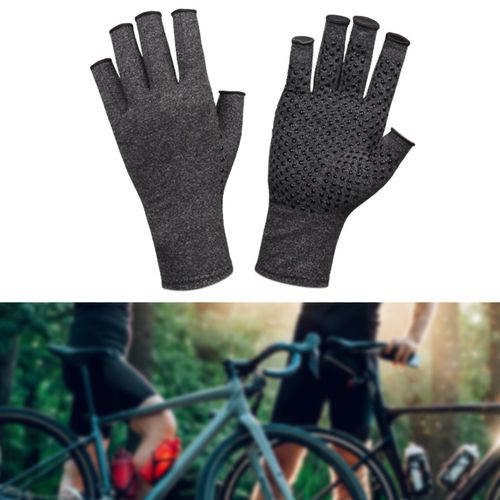 Fingerless Compression Gloves Adults Gray .5cmx18.5cm