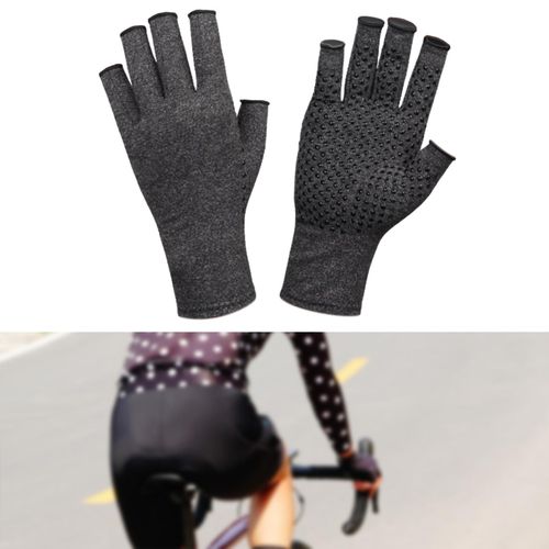 Fingerless Compression Gloves Adults Gray .5cmx18.5cm