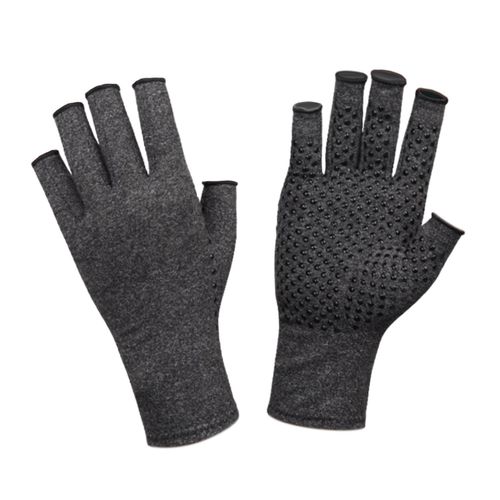 Fingerless Compression Gloves Adults Gray .5cmx18.5cm