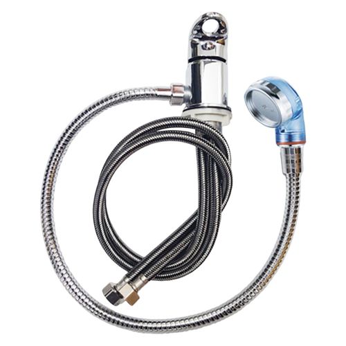 Salon Shampoo Faucet Set with Spray Hose Hot Cold Mixer for Rinse 80cm
