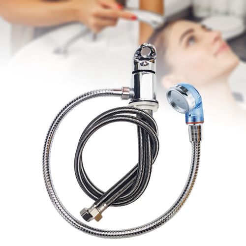 Salon Shampoo Faucet Set with Spray Hose Hot Cold Mixer for Rinse 80cm