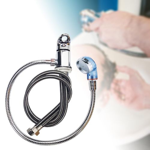Salon Shampoo Faucet Set with Spray Hose Hot Cold Mixer for Rinse 80cm