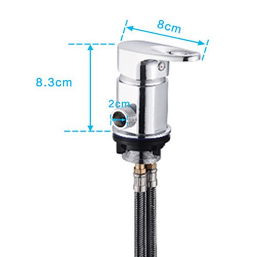 Salon Shampoo Faucet Set with Spray Hose Hot Cold Mixer for Rinse 80cm