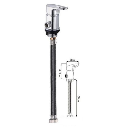 Salon Shampoo Faucet Set with Spray Hose Hot Cold Mixer for Rinse 80cm
