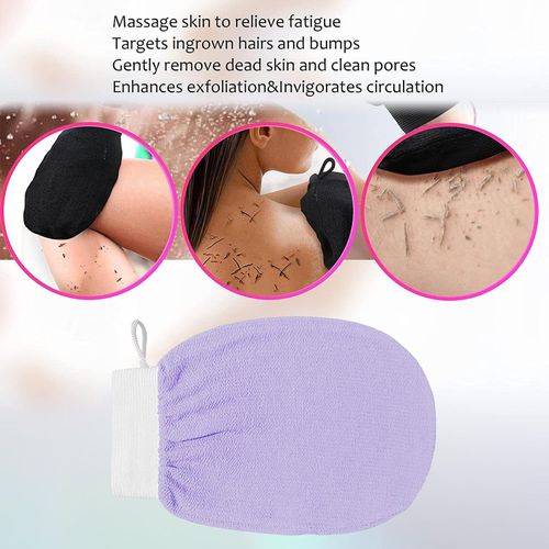 Bath glove Cleanser Gentle for Deep Cleaning Bath shower Purple