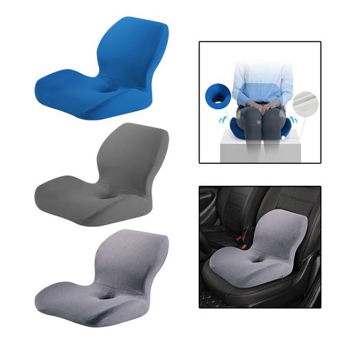 Memory Foam Seat Cushion Non Slip Chair Pads For Backyard Car Blue