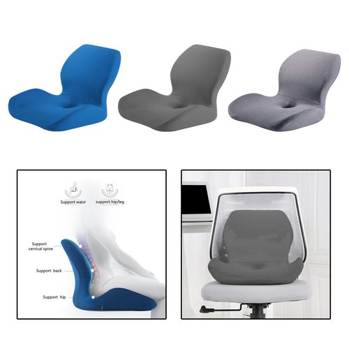 Memory Foam Seat Cushion Non Slip Chair Pads For Backyard Car Blue