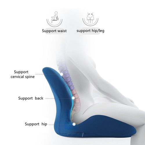 Memory Foam Seat Cushion Non Slip Chair Pads For Backyard Car Blue