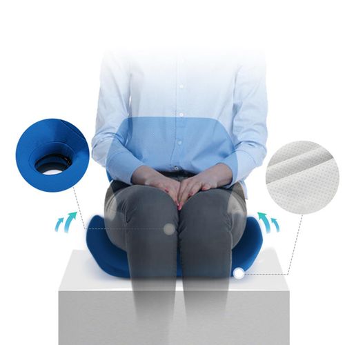 Memory Foam Seat Cushion Non Slip Chair Pads For Backyard Car Blue