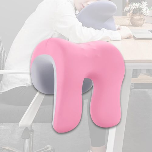 Headrest Pillow For Neck Multi Use Pink Gray