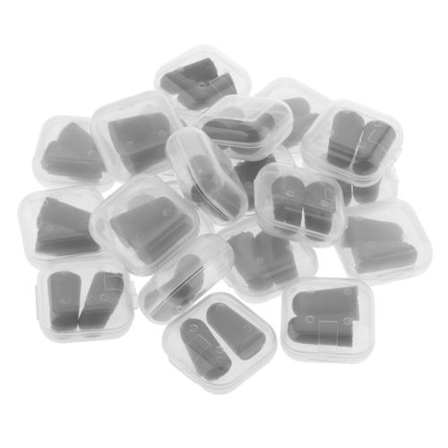 Pack of 40 Disposable Sponge Sleep Ear Plugs Hearing Protector Black