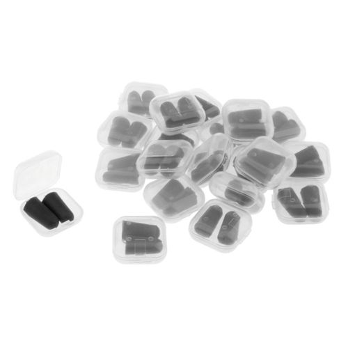Pack of 40 Disposable Sponge Sleep Ear Plugs Hearing Protector Black